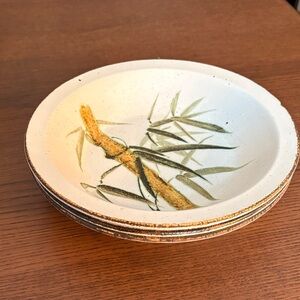 ‘70’s MIDWINTER STONEHENGE - Pattern Hand Engraved Set of 3 Soup Bowls